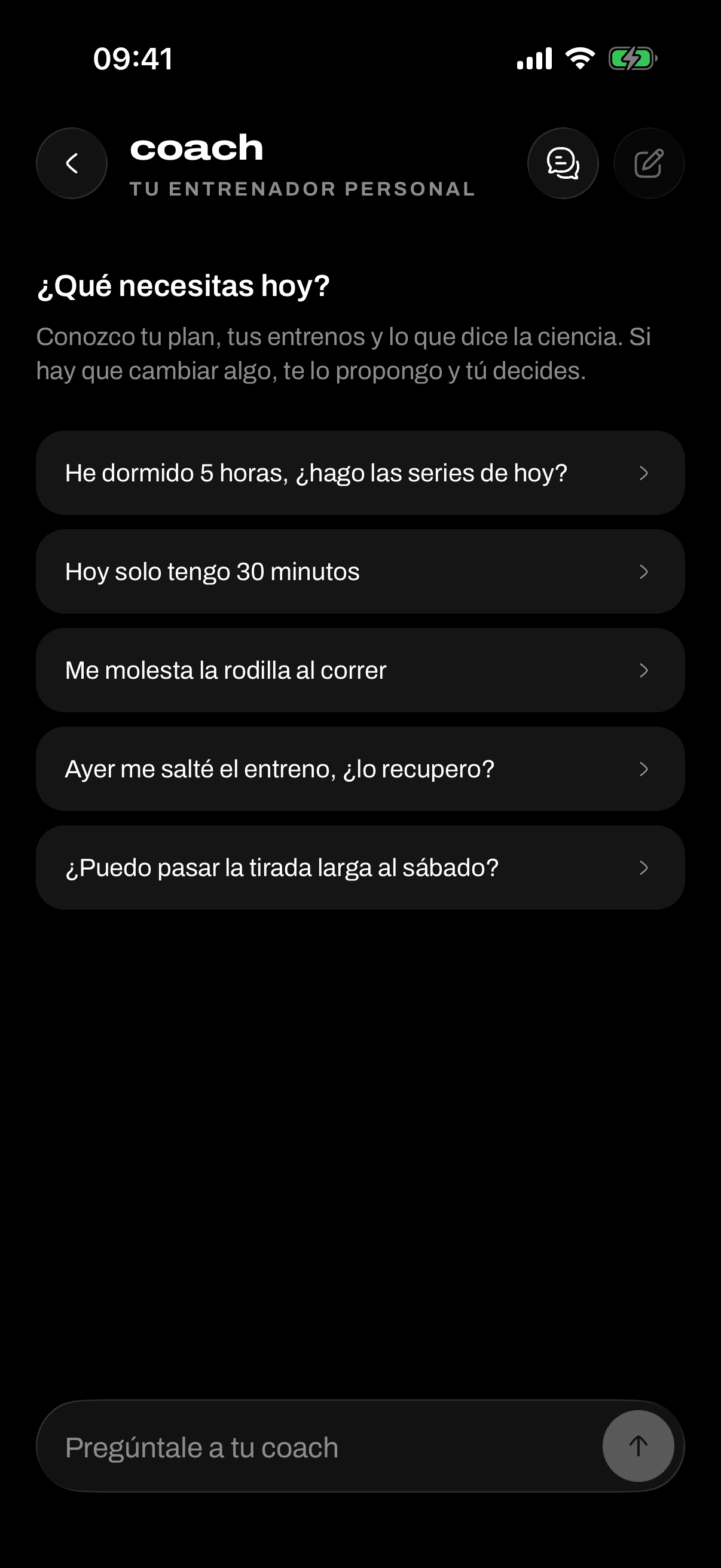 Chat con el coach de Spark